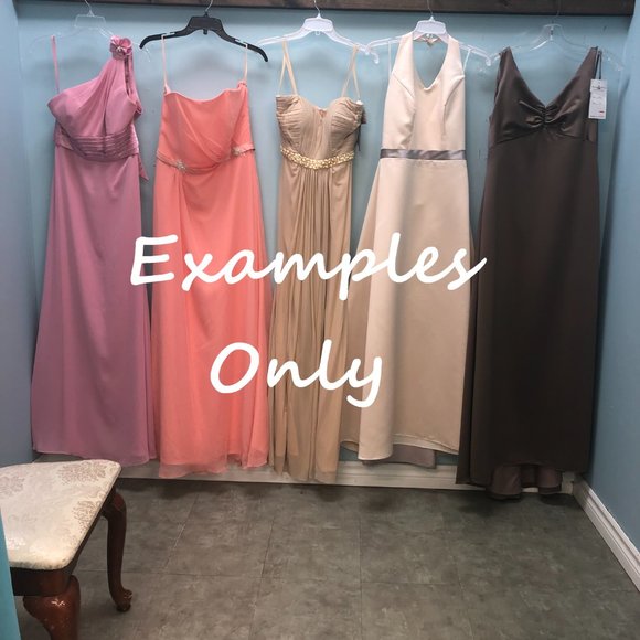 Lot of 5 Bridesmaids Formal Dresses, Samples,  Designer Stamped - Picture 4 of 16